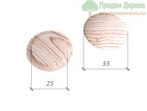 Заглушка из сосны d 25*33 мм