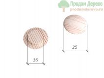Заглушка из сосны d 16*25 мм