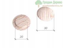 Заглушка из сосны d 20*30 мм